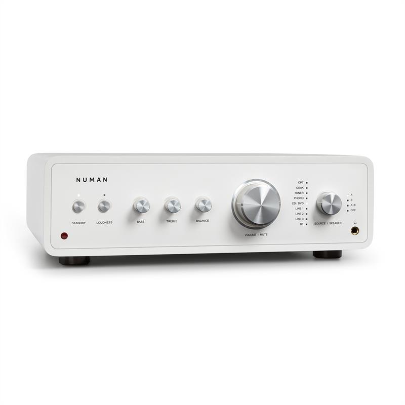 Numan Drive Digital, stereo zosilňovač, 2x170W/4x85W RMS, AUX/Phono/koaxial, biely – Obrázok 3