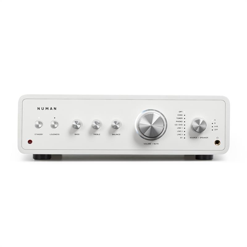Numan Drive Digital, stereo zosilňovač, 2x170W/4x85W RMS, AUX/Phono/koaxial, biely – Obrázok 4