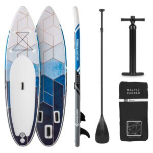 Capital Sports Maliko Runner, nafukovací SUP Board, SUP-board sada, sivý/biely