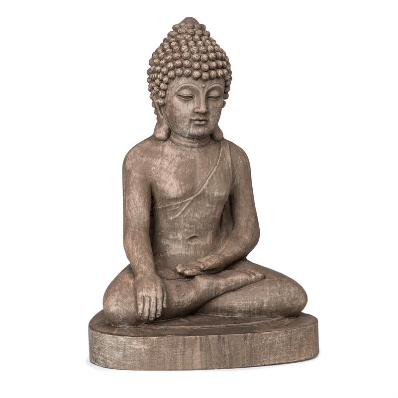 Blumfeldt Gautama, záhradná socha, 43 x 61 x 34 cm, fibreclay, hnedá