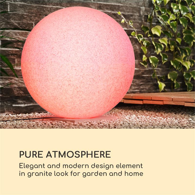 Blumfeldt Shinestone Solar 50, guľová lampa, solárny panel, Ø 50 cm, RGB-LED, IP68, akumulátor – Obrázok 2