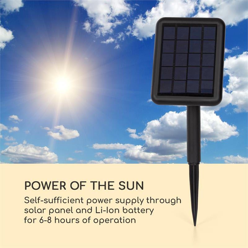 Blumfeldt Shinestone Solar 30, guľová lampa, solárny panel, Ø 30 cm, RGB-LED, IP68, akumulátor – Obrázok 3