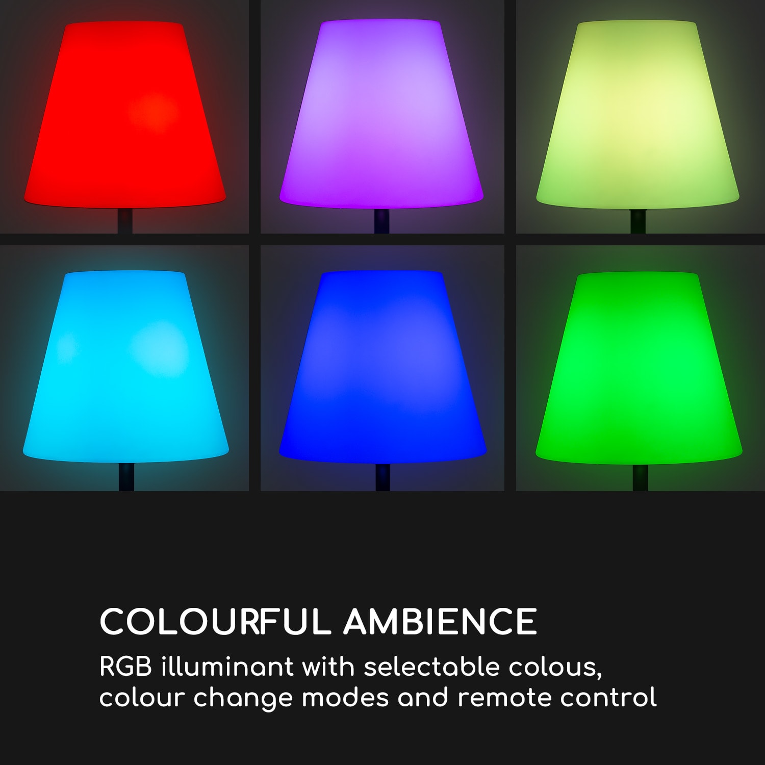 Blumfeldt Moody Solar ST Remote, lampa, solárna, IP44, RGB svetlo – Obrázok 3