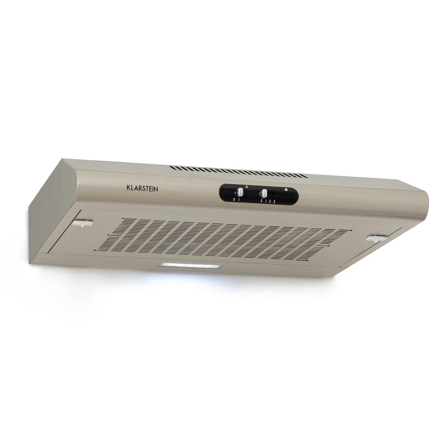 Klarstein Capannina, digestor na zabudovanie pod skrinky, 60 cm, 166 m³/h, LED, posuvný regulátor, strieborný