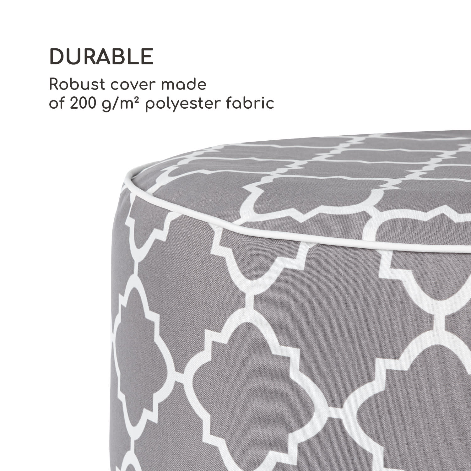 Blumfeldt Cloudio, sedačka, nafukovacia, 55 x 28 cm (Ø x V), PVC/polyester, sivá – Obrázok 5