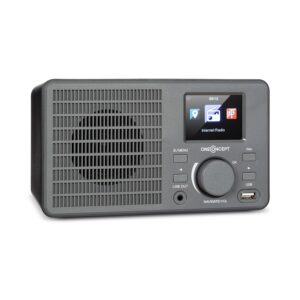OneConcept TuneUp, internetové rádio, 5 W, WLAN, USB, HCC displej, linkový výstup, tmavosivé