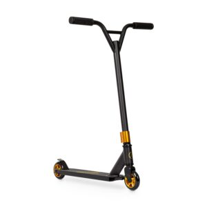 KLARFIT Stuntz, kolobežka, hliník, PU kolesá, ABEC 7, guľôčkové ložisko, zlatý