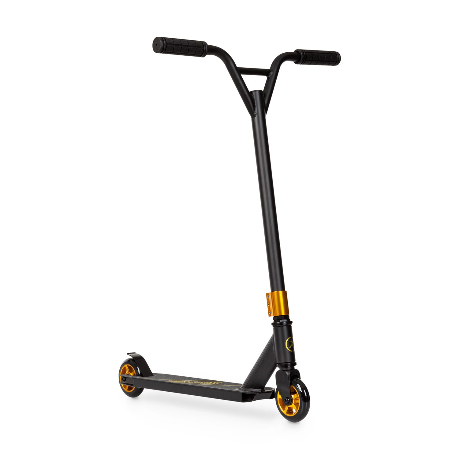 KLARFIT Stuntz, kolobežka, hliník, PU kolesá, ABEC 7, guľôčkové ložisko, zlatý