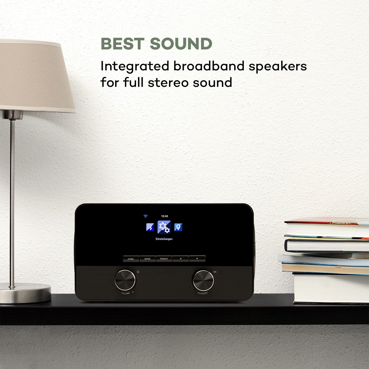 Auna Connect 100 SE, internetové rádio, mediaplayer, Bluetooth, WLAN, USB, AUX, Line Out – Obrázok 3