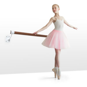 KLARFIT Barre Mur, baletná tyč, 100 cm, žrď 38 mm Ø, nástenná montáž, biela