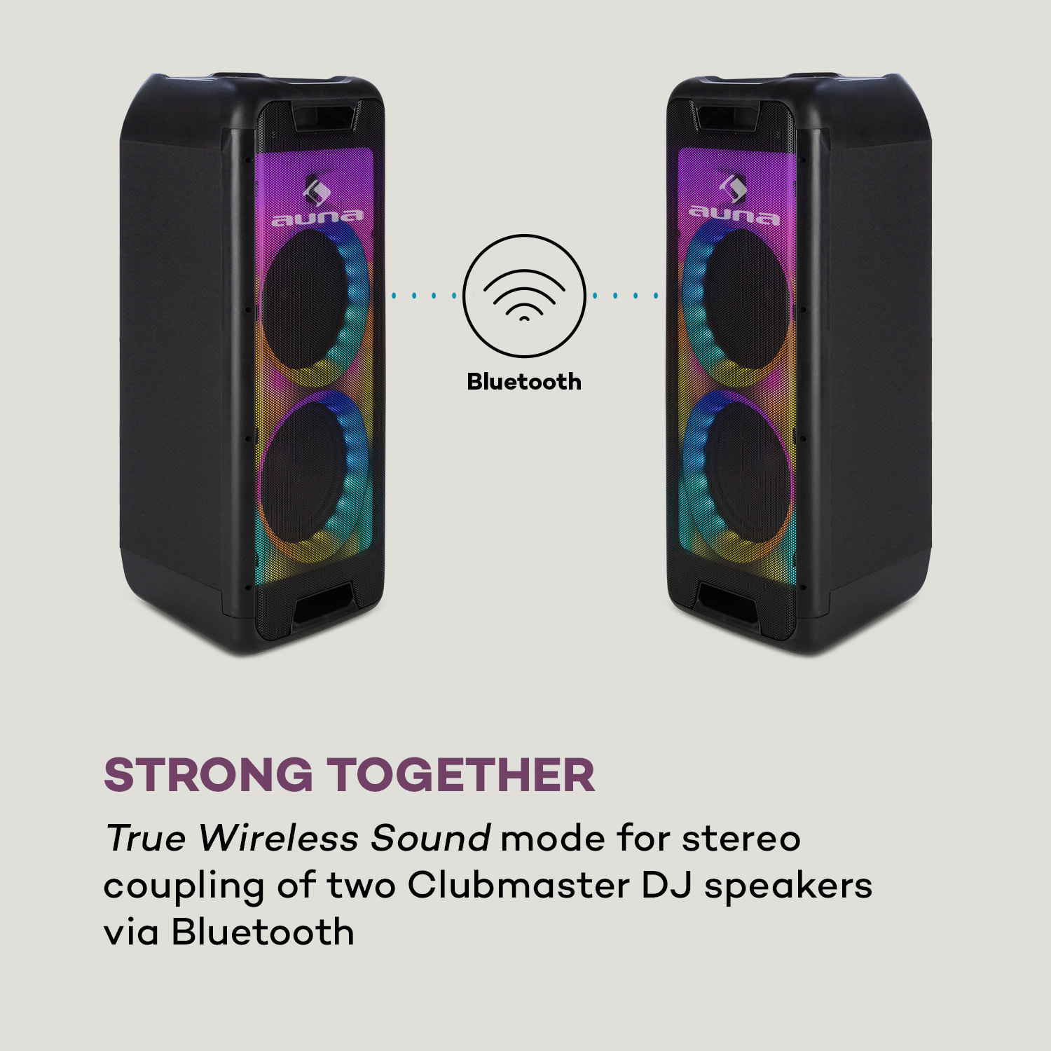 Auna Clubmaster DJ, reproduktor, 120 W max., 8" woofer, DJ pad, USB, BT, linkový vstup, čierny – Obrázok 3
