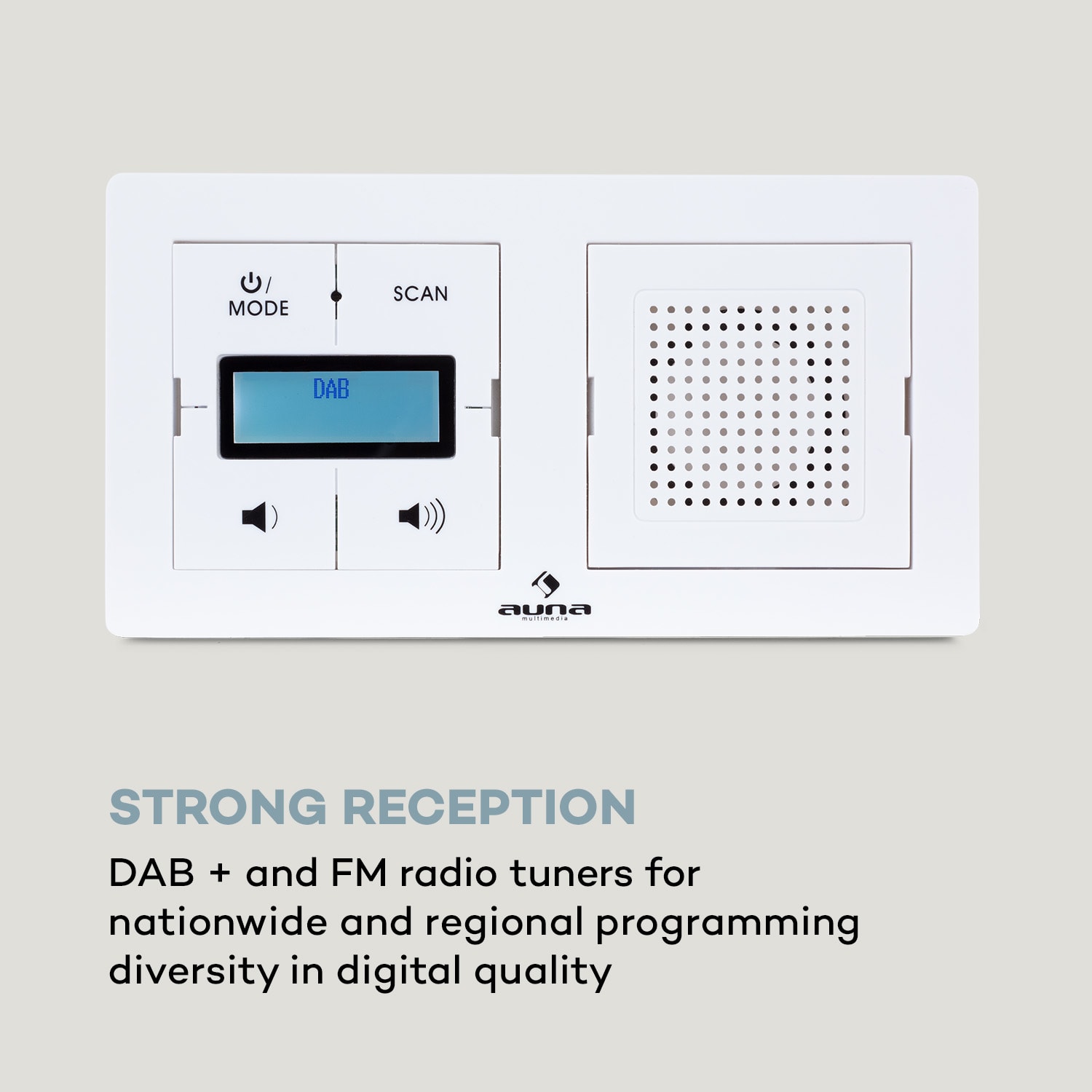 Auna DigiPlug UP, rádio do zásuvky, DAB+/FM, BT, LC-displej – Obrázok 2