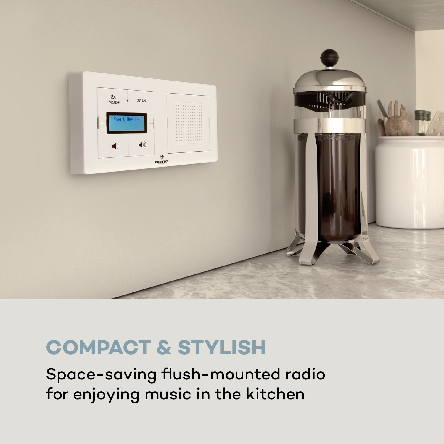 Auna DigiPlug UP, rádio do zásuvky, DAB+/FM, BT, LC-displej – Obrázok 3