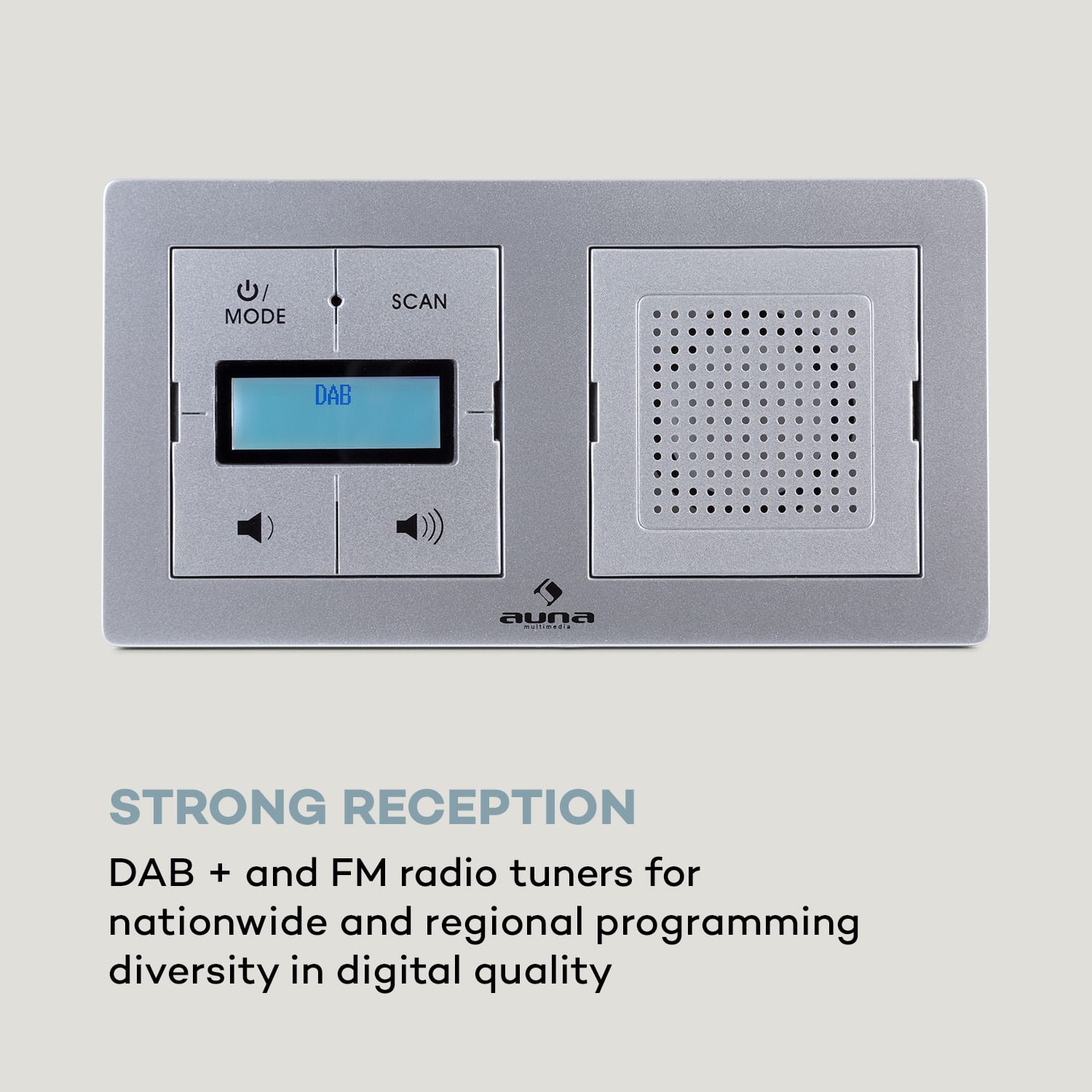 Auna DigiPlug UP, rádio do zásuvky, DAB+/FM, BT, LC-displej – Obrázok 2