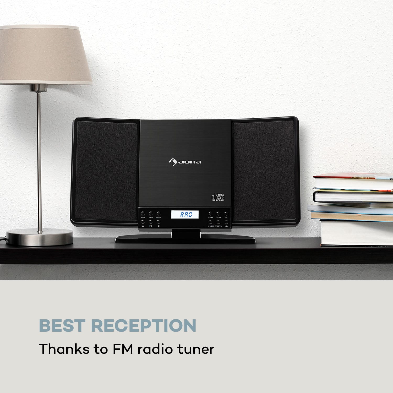 Auna V14, vertikálny stereo systém, CD, FM tuner, BT – Obrázok 2