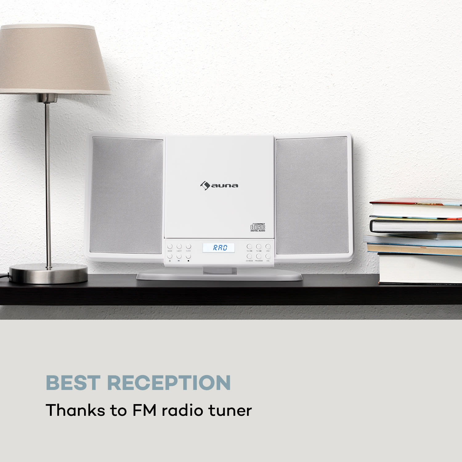 Auna V14, vertikálny stereo systém, CD, FM tuner, BT – Obrázok 2