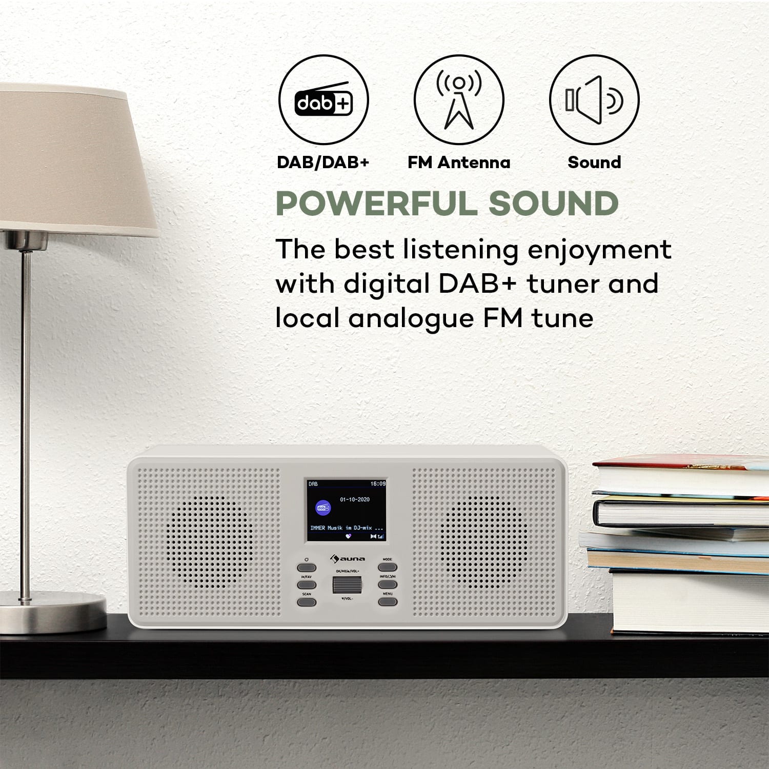 Auna Commuter ST, DAB+/FM rádio, USB, AUX, 2.4" TFT displej – Obrázok 2