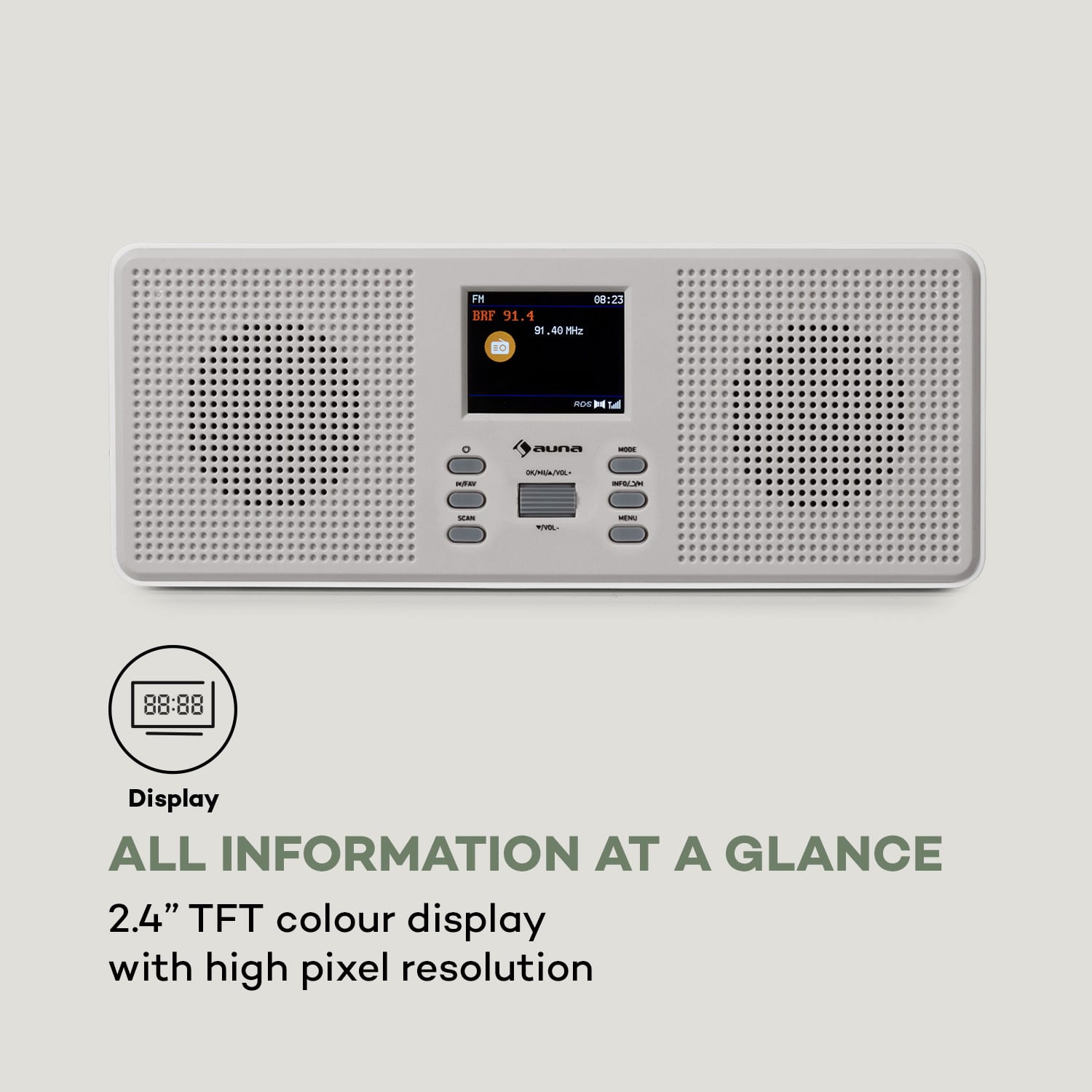 Auna Commuter ST, DAB+/FM rádio, USB, AUX, 2.4" TFT displej – Obrázok 4