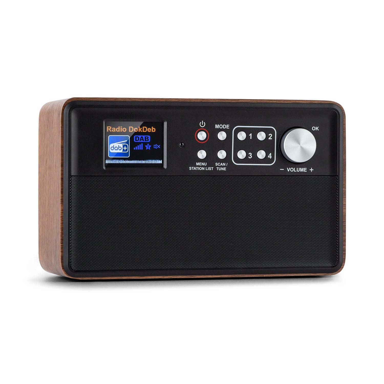 Auna Nestor, DAB+ rádio, DAB+/FM, 2 prevádzkové režimy, 2,4" TFT farebný displej, hnedé