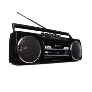Auna Duke DAB, kazetový magnetofón, rádio, DAB+/FM, BT, USB, SD, teleskopická anténa