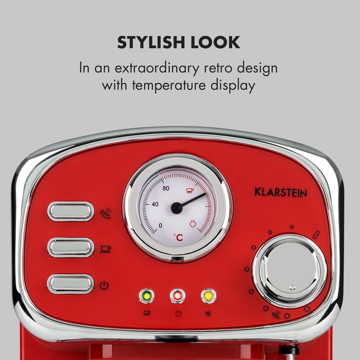 Klarstein Espressionata Gusto, espresso kávovar, 1100W. 15 Bar tlak – Obrázok 3