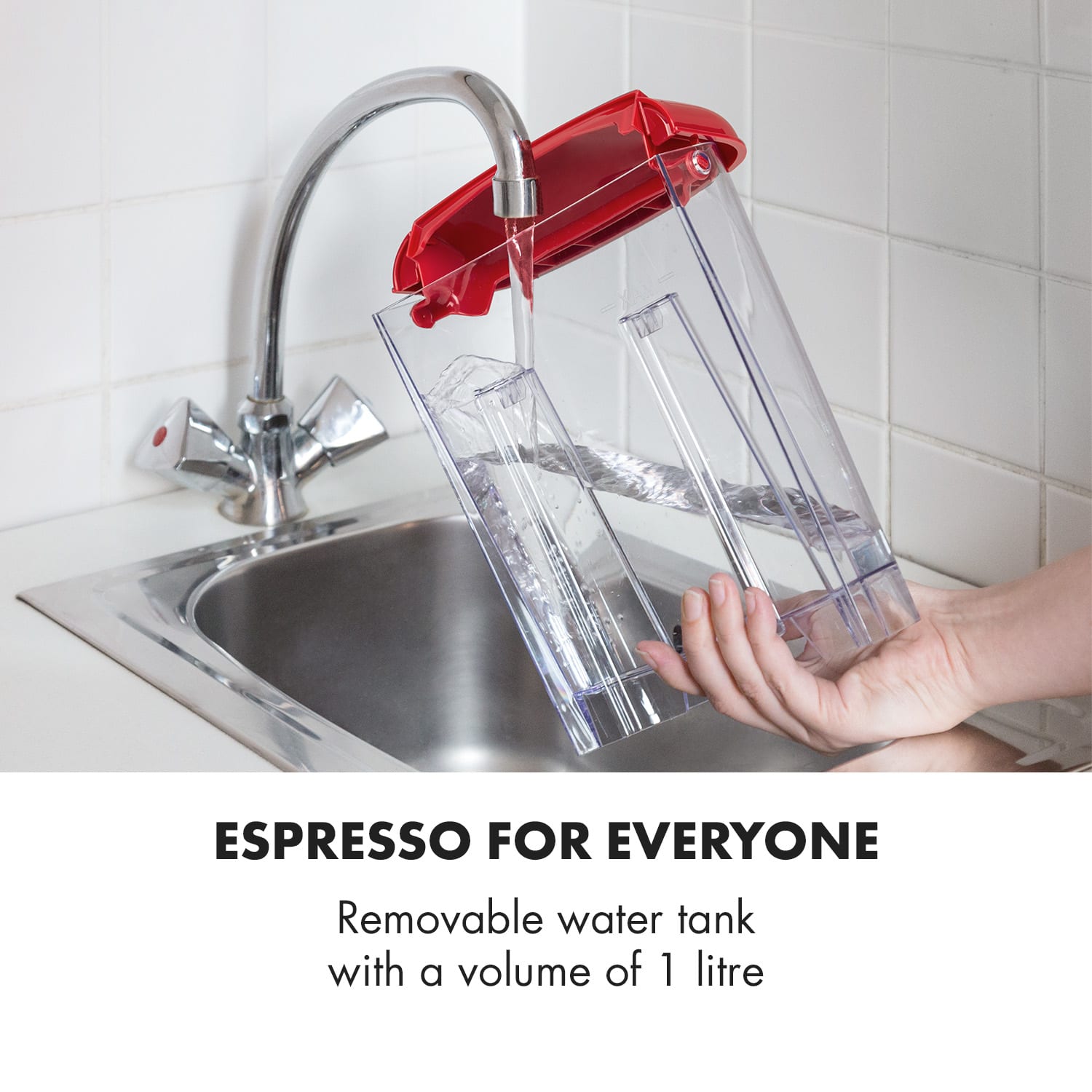Klarstein Espressionata Gusto, espresso kávovar, 1100W. 15 Bar tlak – Obrázok 5