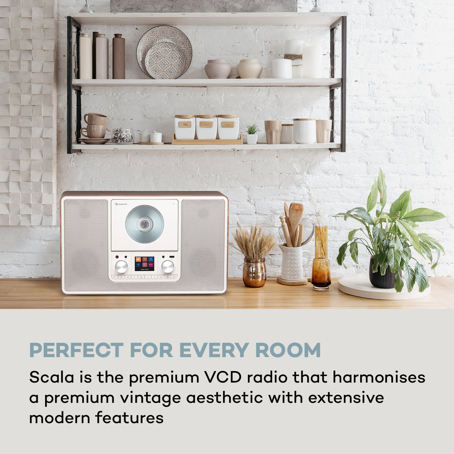 Auna Scala VCD, digitálne rádio, CD, BT, MP3, DAB+, FM rádio – Obrázok 3