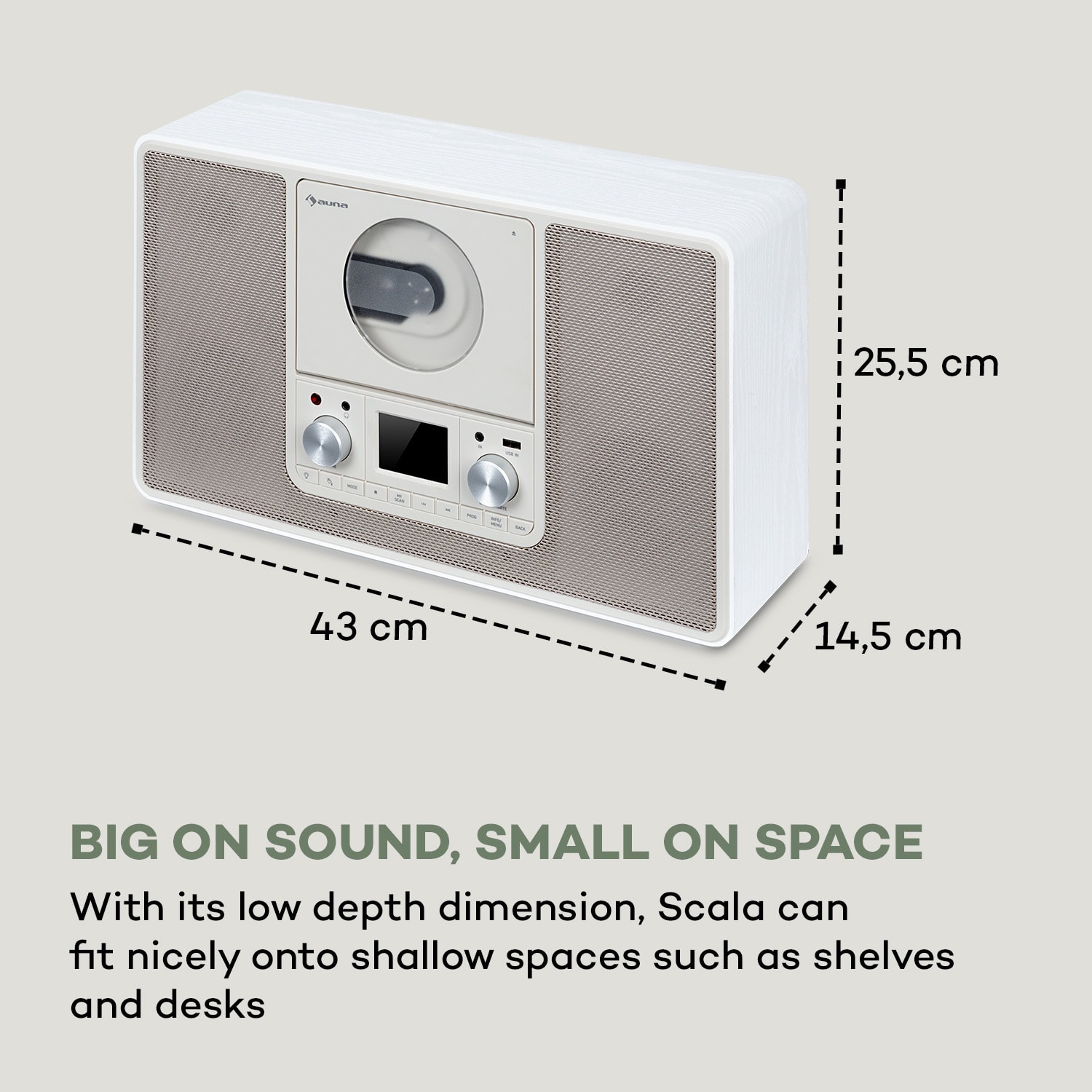 Auna Scala VCD-IR, internetové rádio, WLAN, CD, BT, MP3, DAB+, FM rádio – Obrázok 4