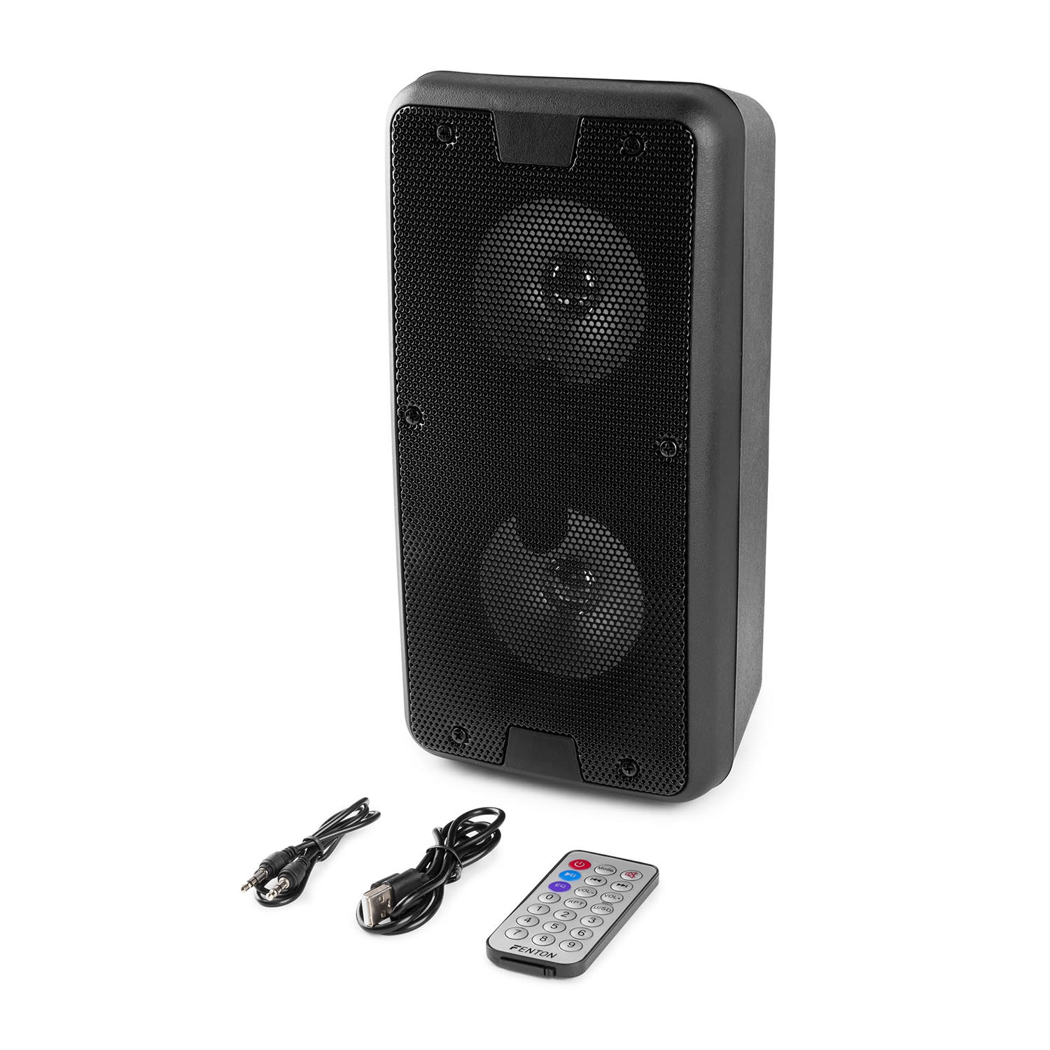 Fenton SBS65 párty reproduktor, Bluetooth, USB/SD/AUX, LED, diaľkový ovládač, čierny – Obrázok 3