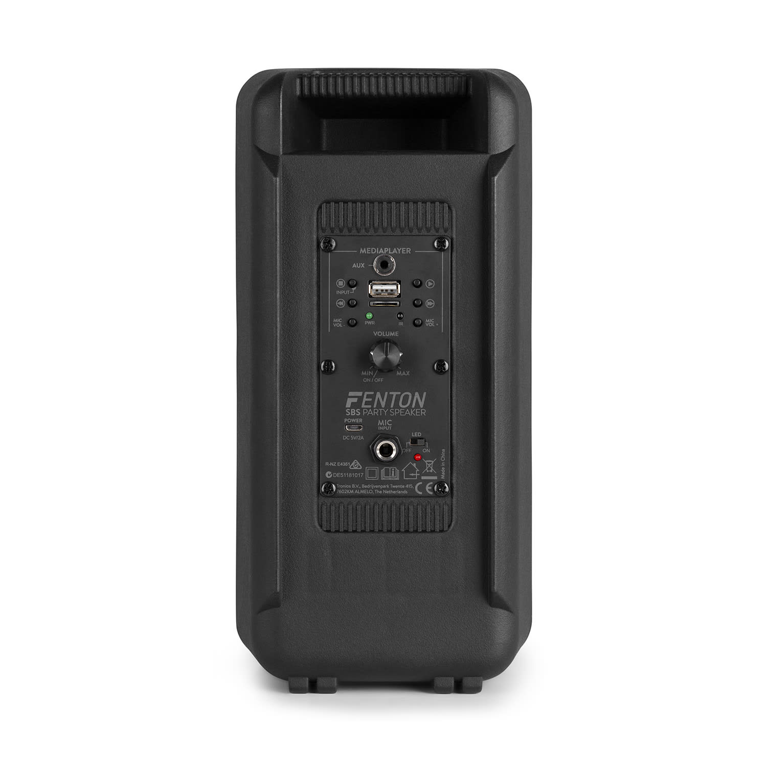 Fenton SBS65 párty reproduktor, Bluetooth, USB/SD/AUX, LED, diaľkový ovládač, čierny – Obrázok 5