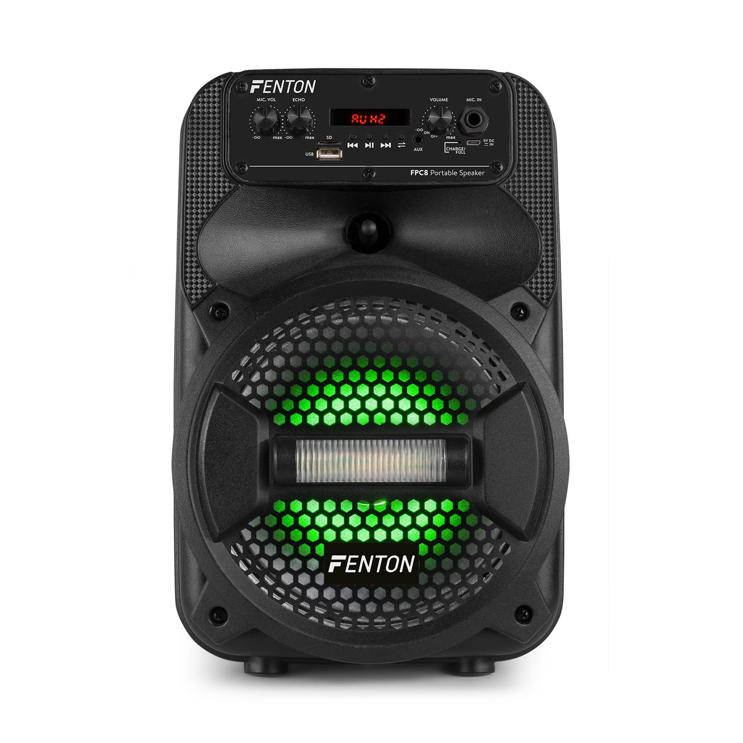 Fenton FPC8, párty reproduktor, bluetooth, USB/SD/AUX, LED, diaľkový ovládač – Obrázok 2