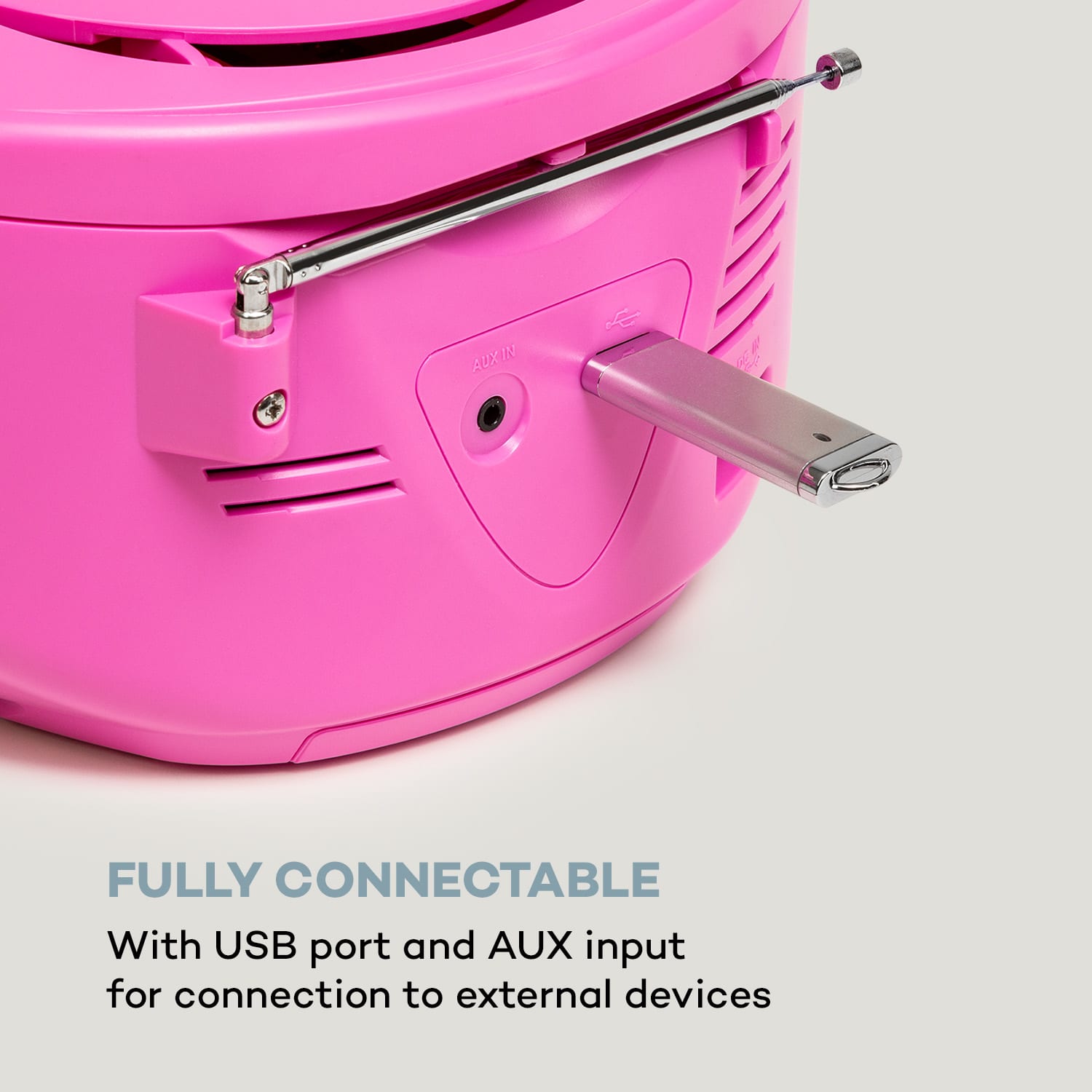 Auna Harper, CD rádiomagnetofón, CD prehrávač, bluetooth, kazety, FM, AUX, USB – Obrázok 4