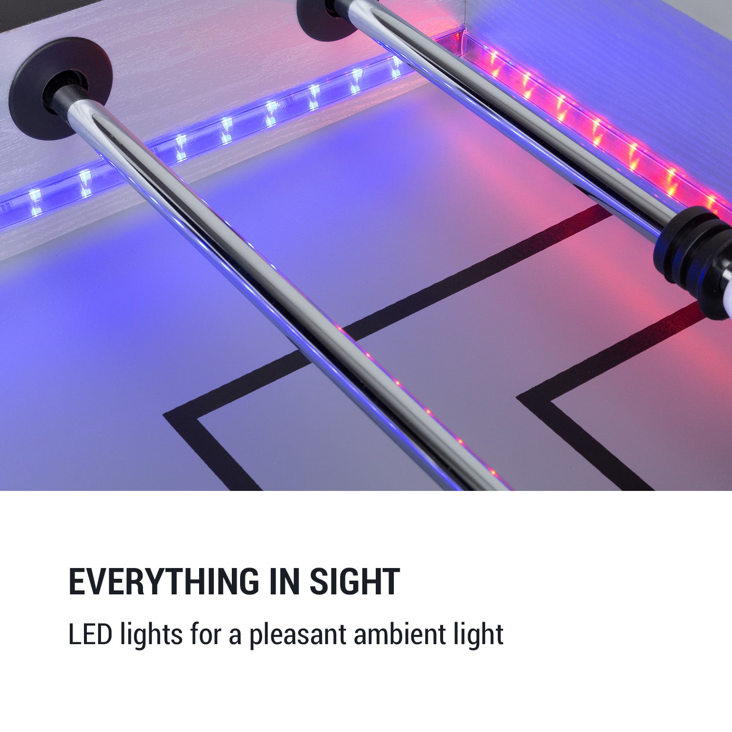 KLARFIT Arrowhead, stolný futbal, 117 × 68, LED osvetlenie, automatické počítanie gólov – Obrázok 3