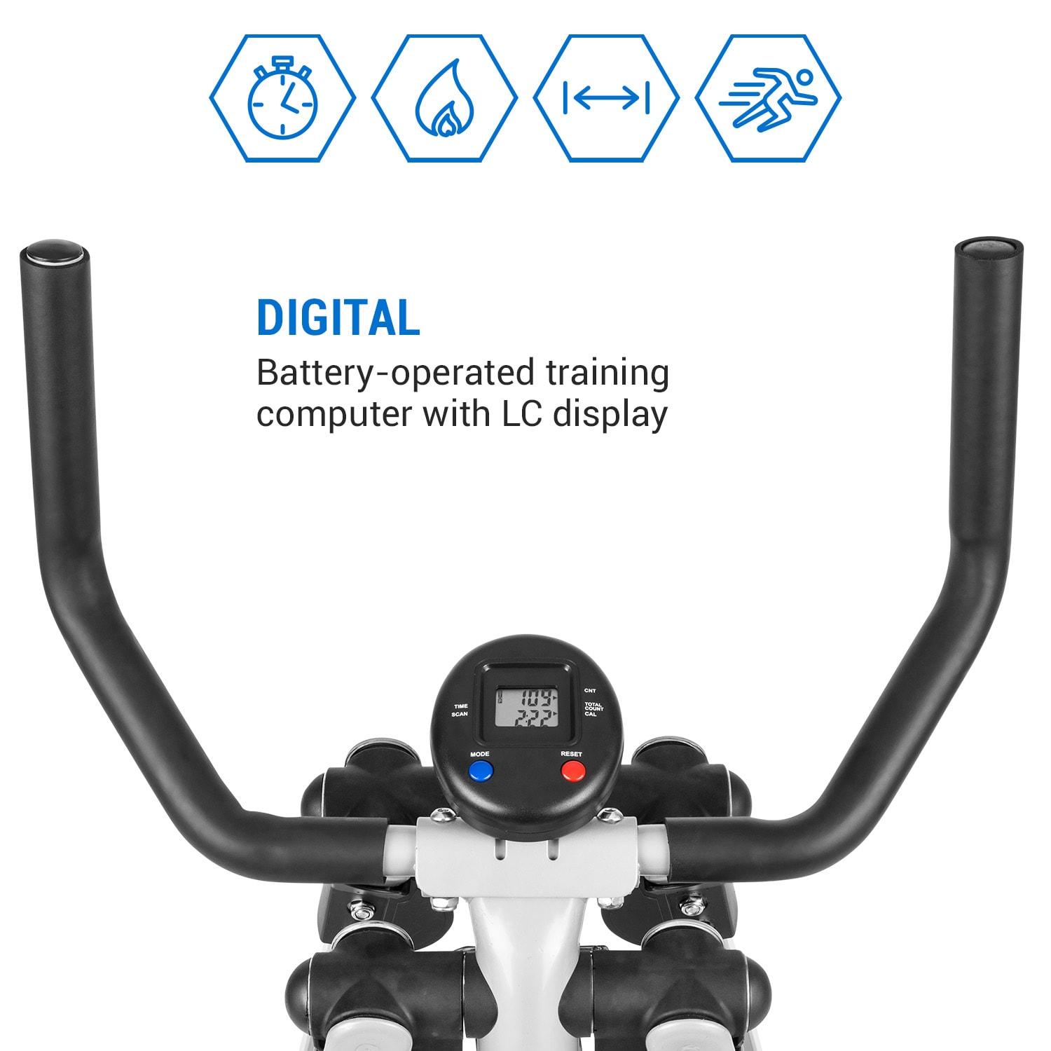 Capital Sports Crosswalker, krosový trenažér, air walker, LCD displej, 100 kg – Obrázok 4