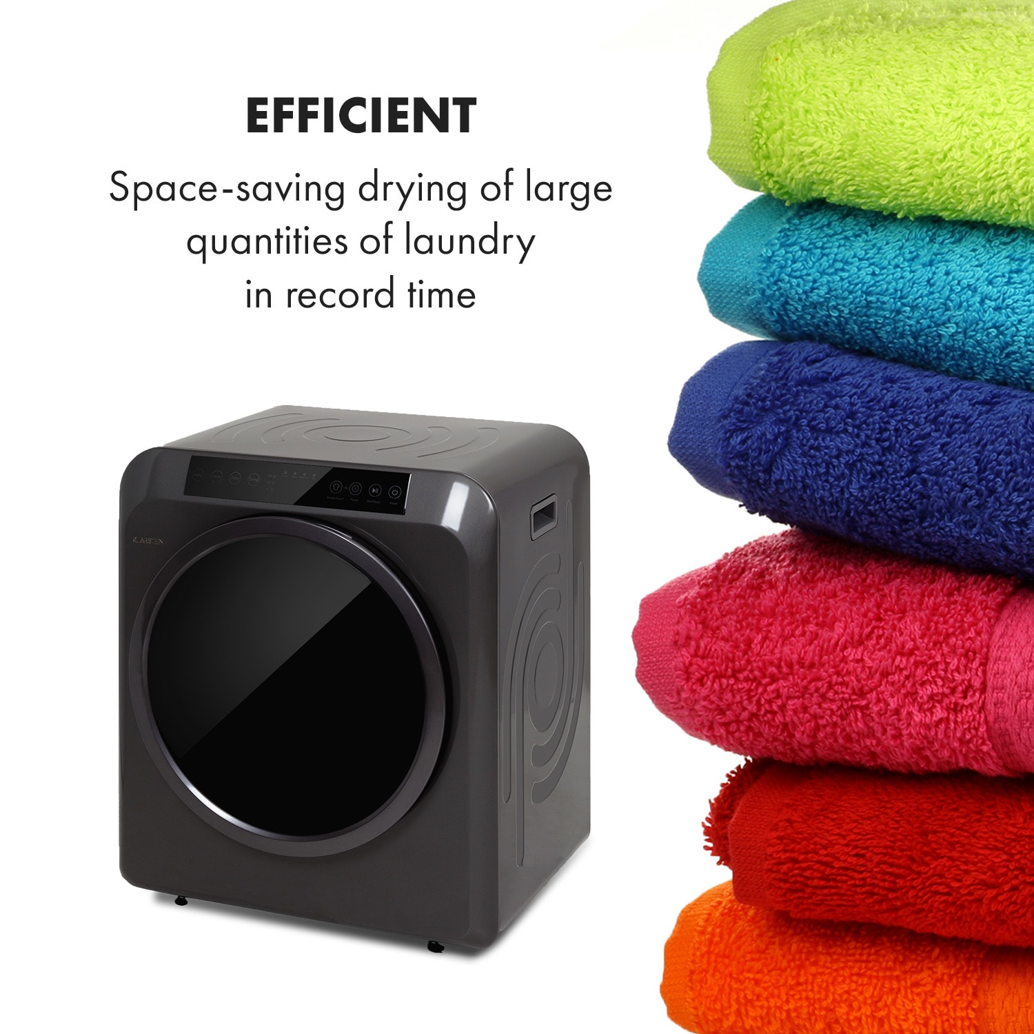 Klarstein EZ Dry, sušička bielizne, odvod vlhkého vzduchu, 1500W, 6kg, 60cm – Obrázok 5