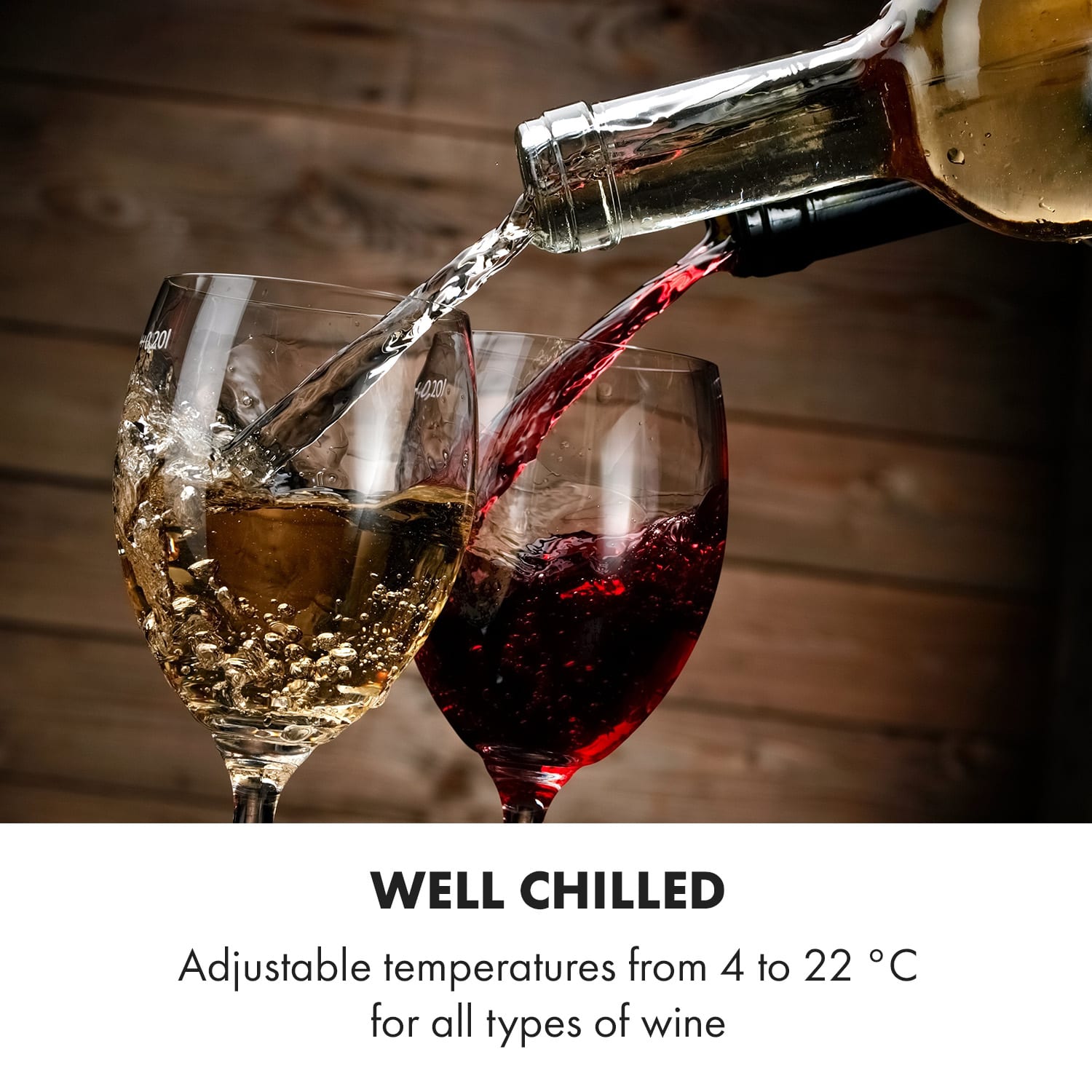 Klarstein Vinetage 19 Uno, vinotéka, chladnička na nápoje, 70 l, 4-22°C, retro dizajn – Obrázok 5