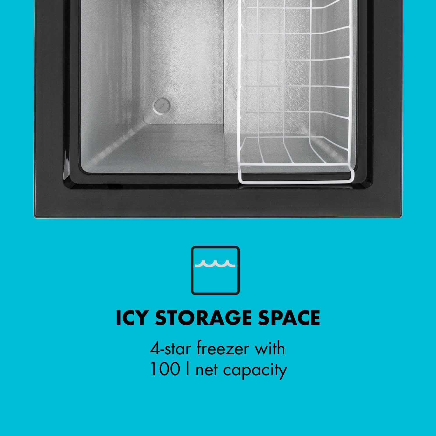 Klarstein Iceblokk 99, mraznička, mraziaci box, 99 l, 75 W, energet. trieda F, čierna – Obrázok 4