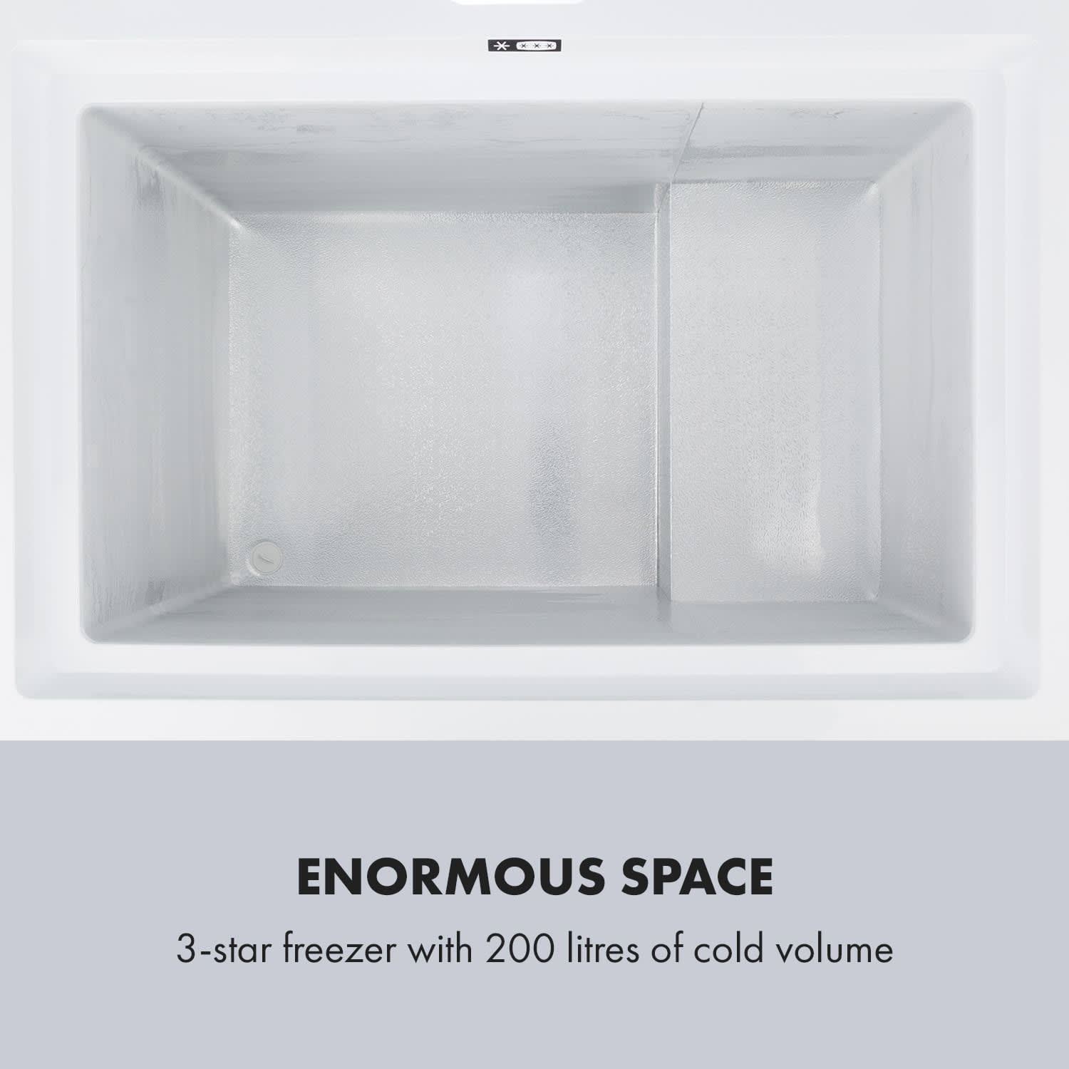 Klarstein Iceblokk Eco, mraziaci box, D, 200 l, 2 závesné koše, kolieska, biely – Obrázok 4