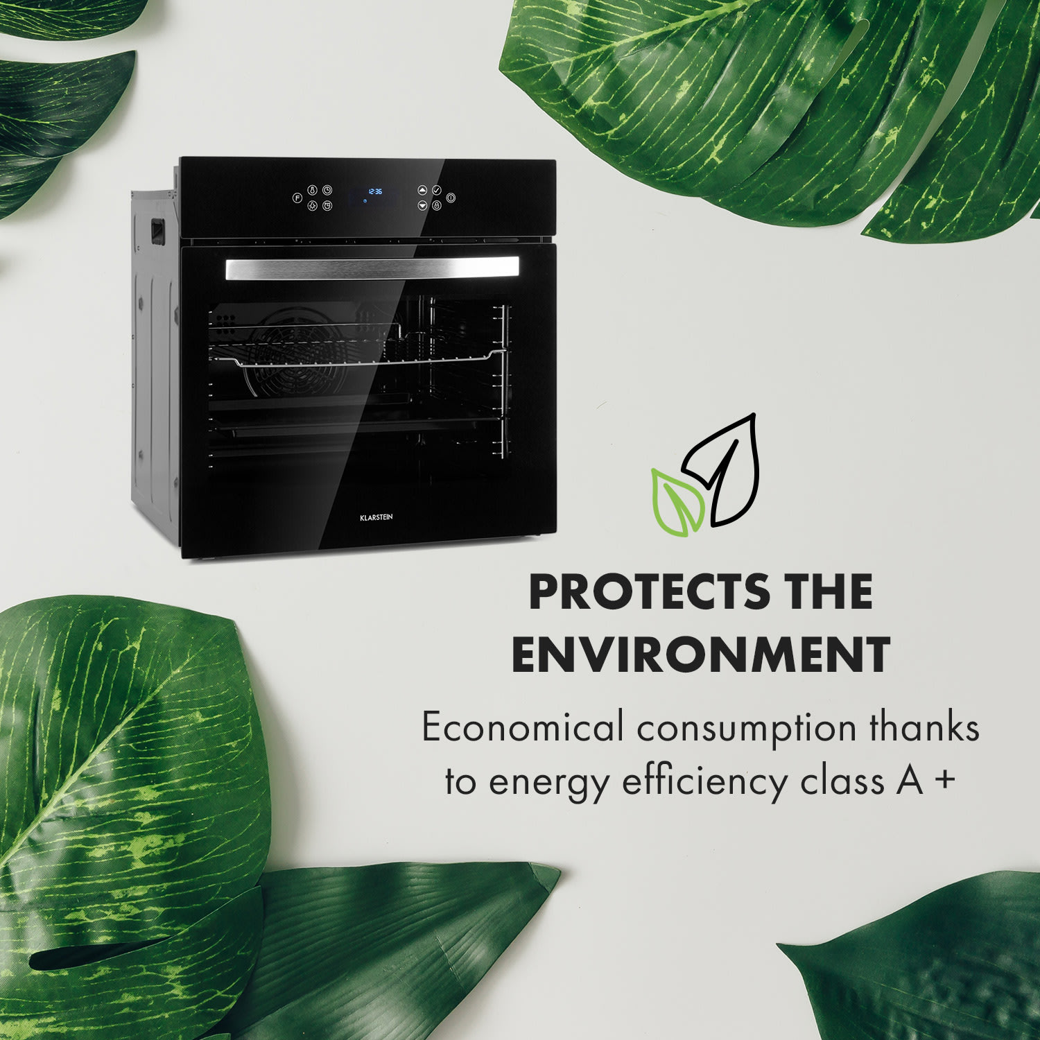 Klarstein Bernadin, elektrická vstavaná rúra, 2800 W, 70 l, 50 – 250 °C, energetická trieda A+ – Obrázok 3