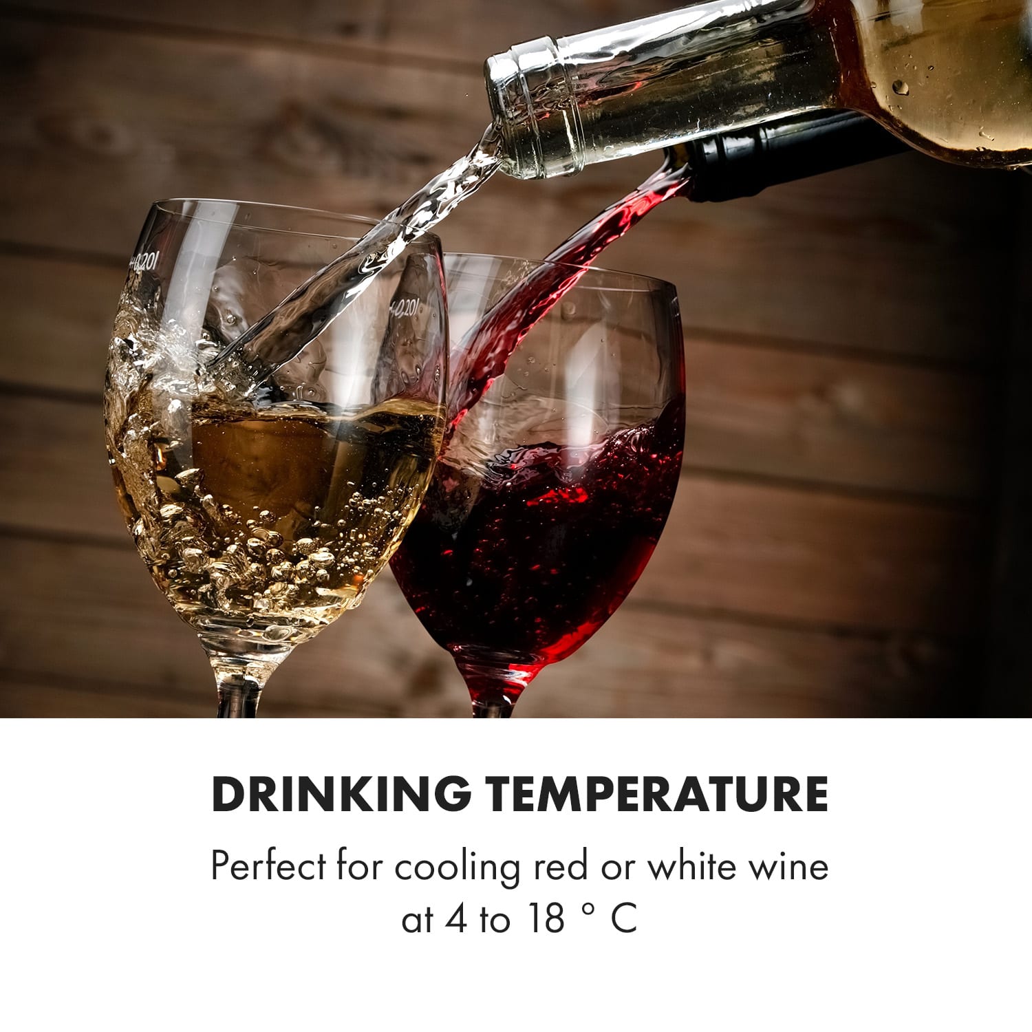 Klarstein Vinetage 12 Uno, vinotéka, 46 l, 12 fliaš, 4-18°C, 40 dB, sklo – Obrázok 3