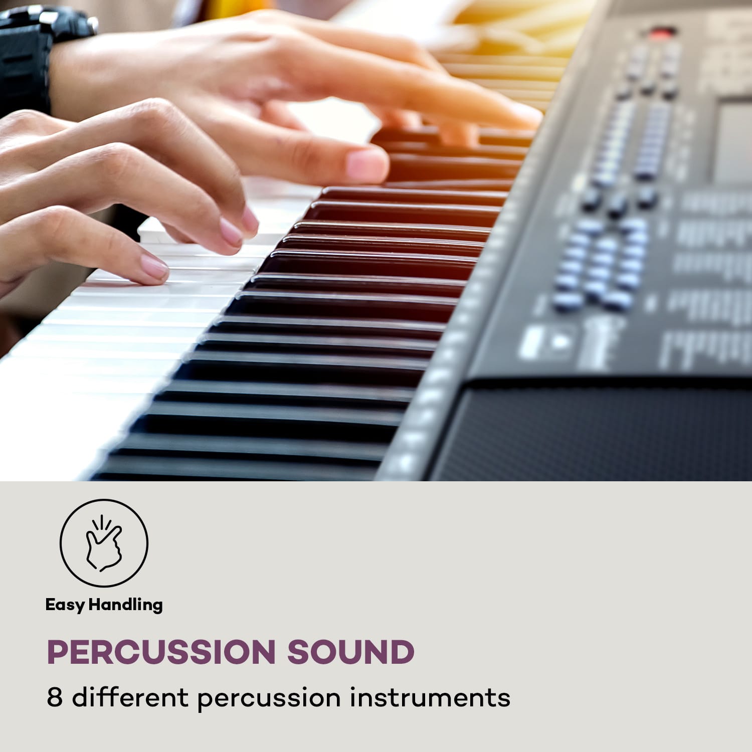 SCHUBERT Etude 255 LCD, keyboard s učebnými funkciami, 61 kláves, LED displej, osvetlené klávesy, 255 rytmov – Obrázok 3