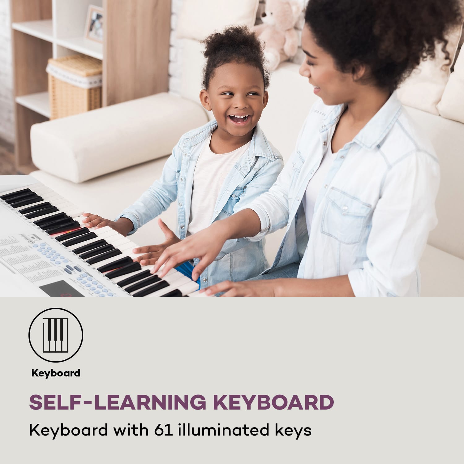 SCHUBERT Etude 255 LCD, keyboard s učebnými funkciami, 61 kláves, LED displej, osvetlené klávesy, 255 rytmov – Obrázok 2