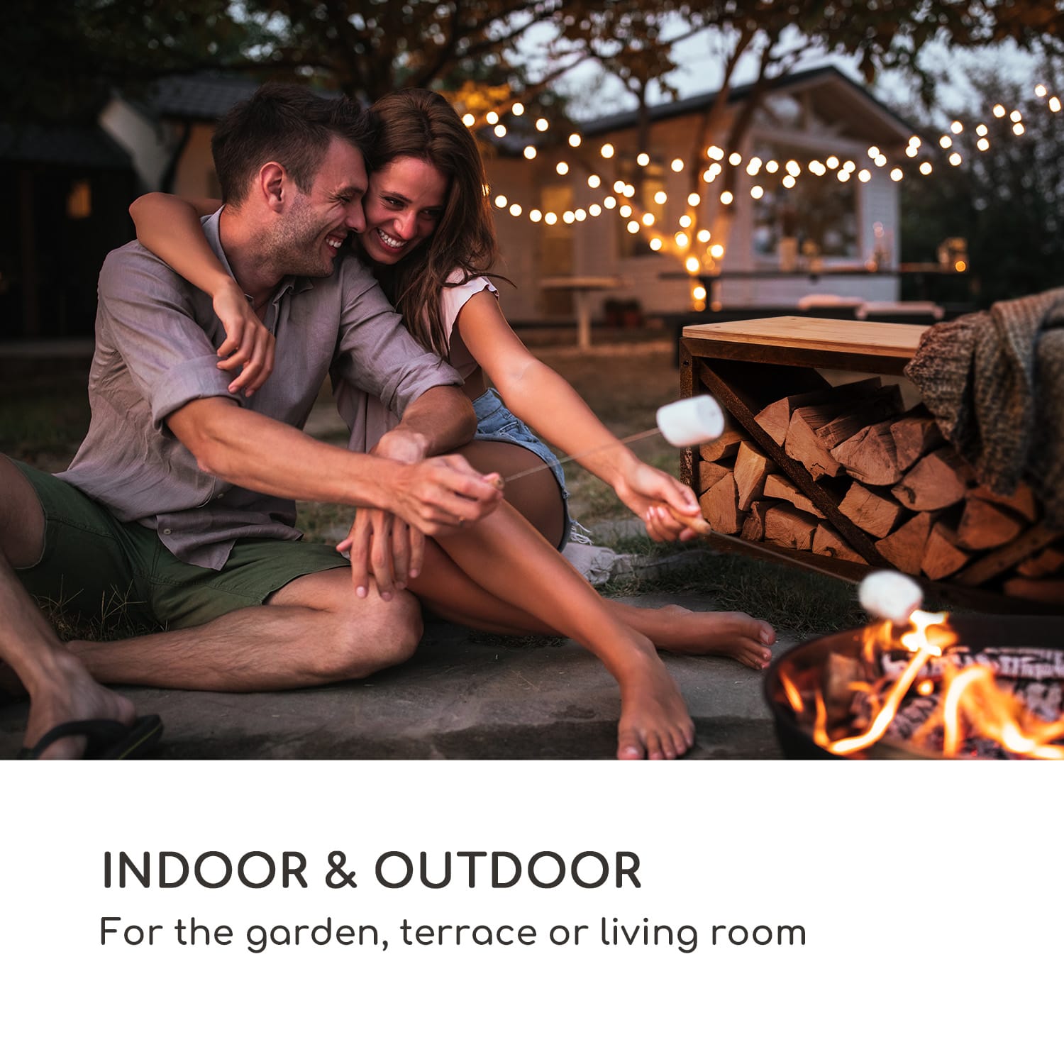 Blumfeldt Kindlewood L Rust, stojan na drevo, lavička, 104 × 40 × 35 cm, bambus, zinok – Obrázok 3