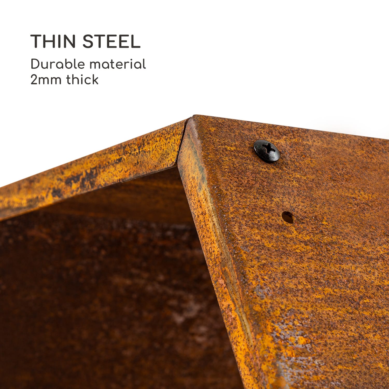 Blumfeldt Hexawood Rust, stojan na drevo, šesťuholníkový tvar, 50,2 × 58 × 32 cm – Obrázok 5