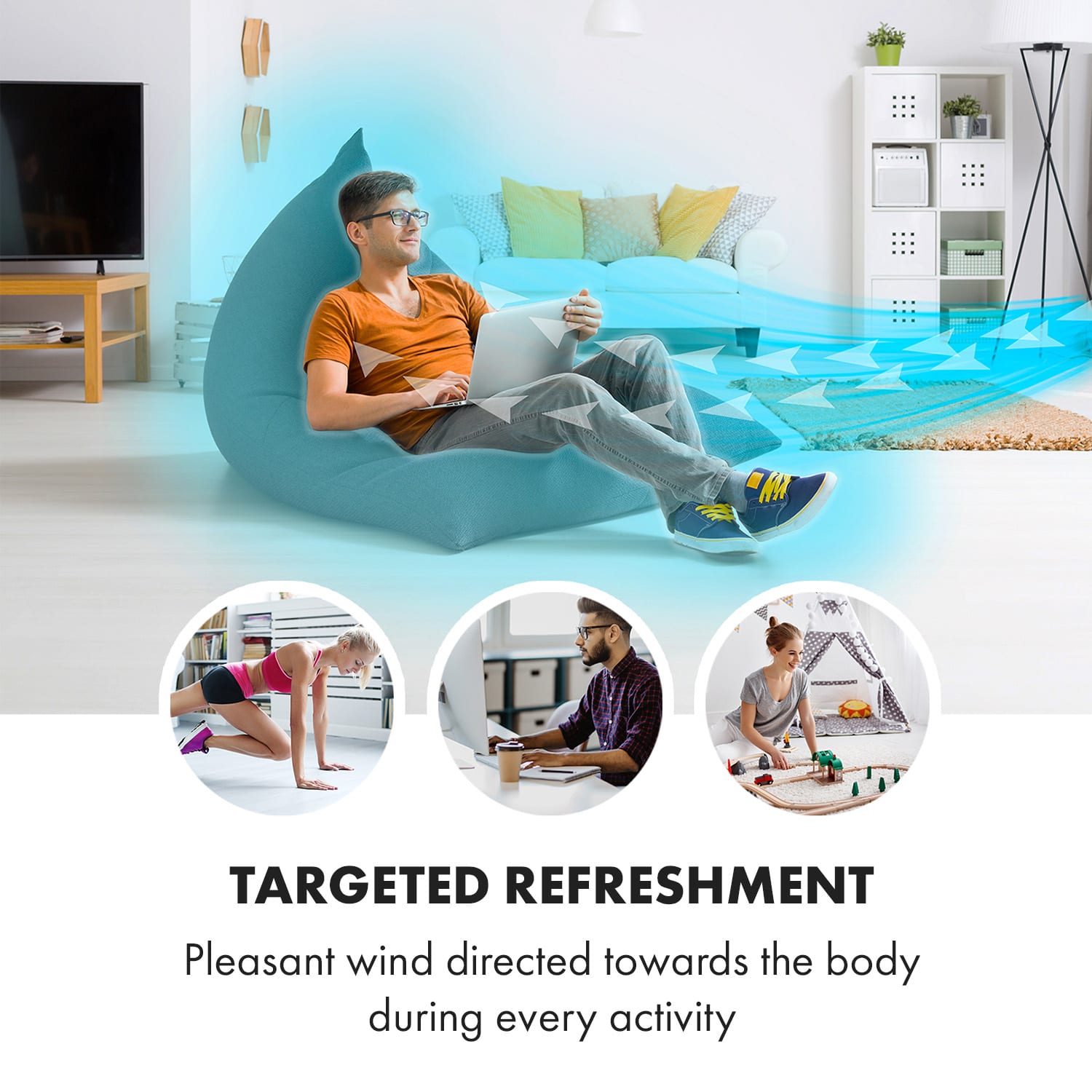 Klarstein Mana Peak, stĺpový ventilátor, 3 úrovne, 3 režimy, 50 W – Obrázok 2