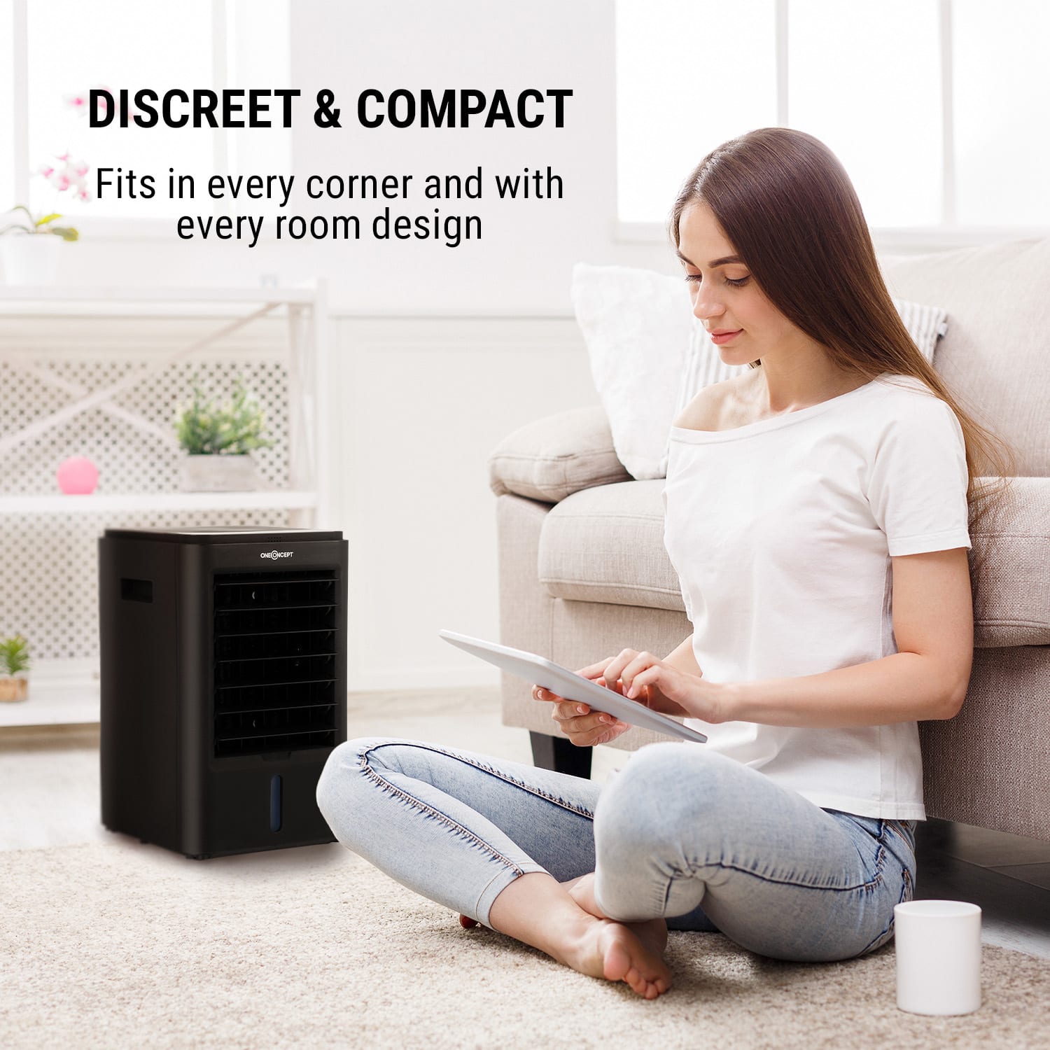 OneConcept Arctic Cube, 4 v 1 ochladzovač vzduchu, 40 W, 230 m³/h, 2 x chladiaci box – Obrázok 3