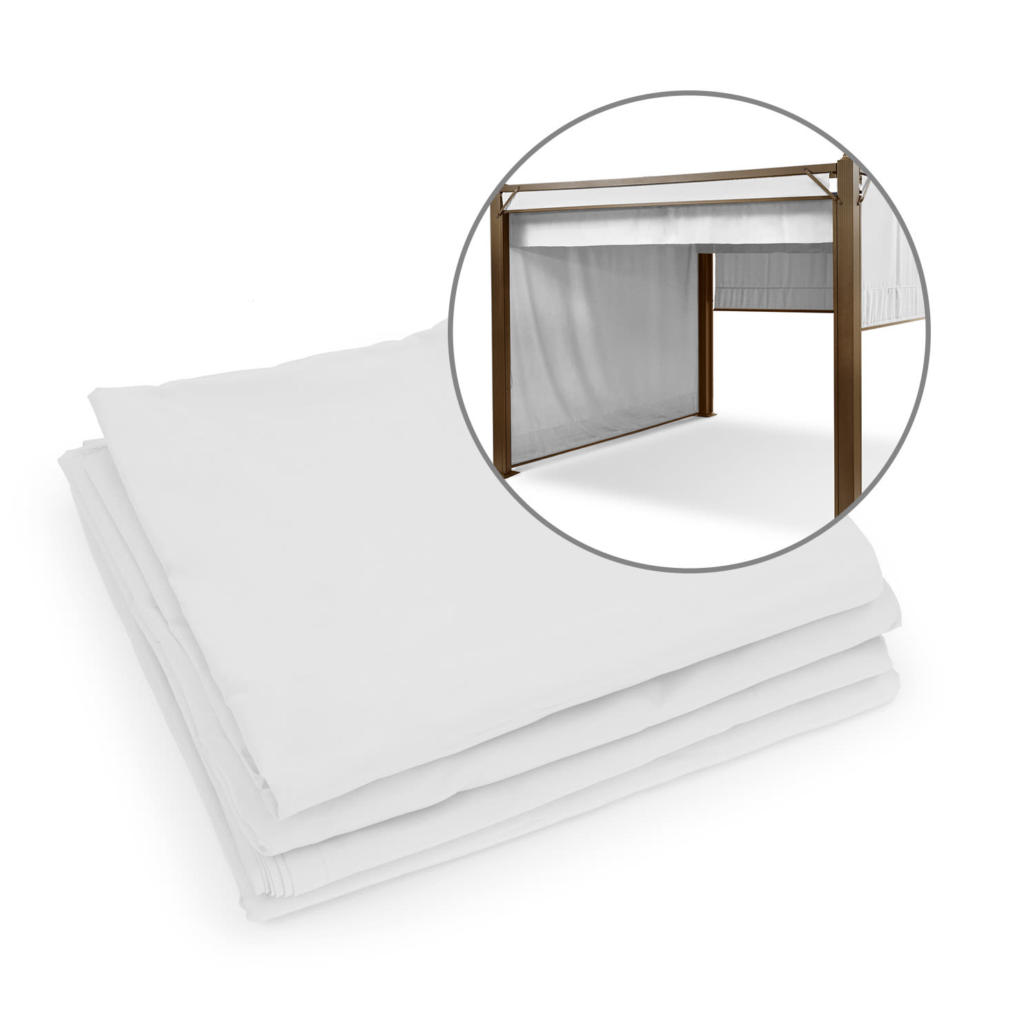 Blumfeldt Pantheon Cortina Pergola, súprava náhradných bočných stien: 4 steny, 200 g/m², polyesterová tkanina, 3 x 4 m