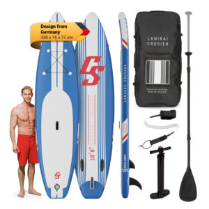 Capital Sports Lanikai Cruiser 10.8, nafukovací paddelboard, súprava so SUP doskou, 330 × 77 × 15