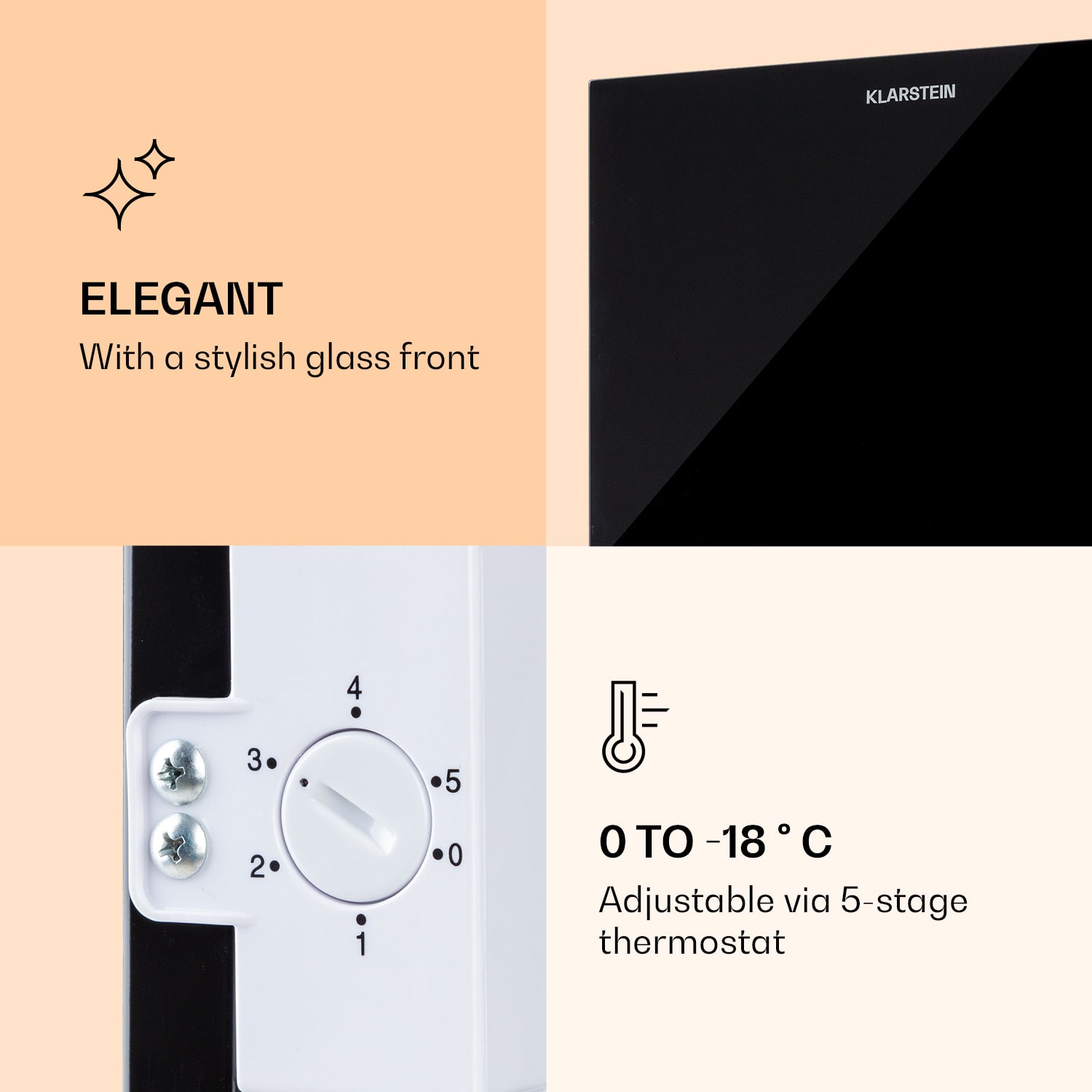 Klarstein Pluto 60L, mraznička, 60 l, 4 hviezdičky, do -18 °C – Obrázok 5
