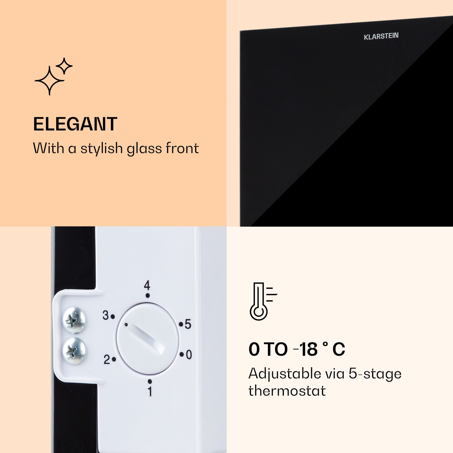 Klarstein Pluto 80L, mraznička, 80 l, 4 hviezdičky, do -18 °C – Obrázok 5